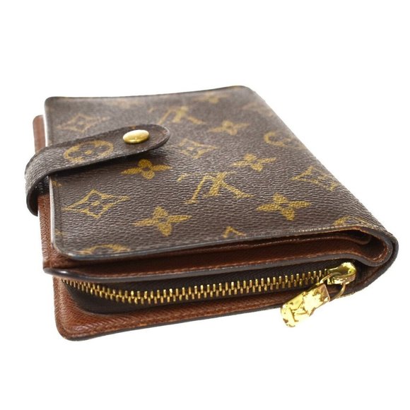 Authentic LOUIS VUITTON Porte Papier Zip Bifold Wallet Monogram Brown - Picture 10 of 15